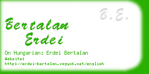 bertalan erdei business card